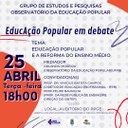 Mesa: Educação Popular e Reforma do EM