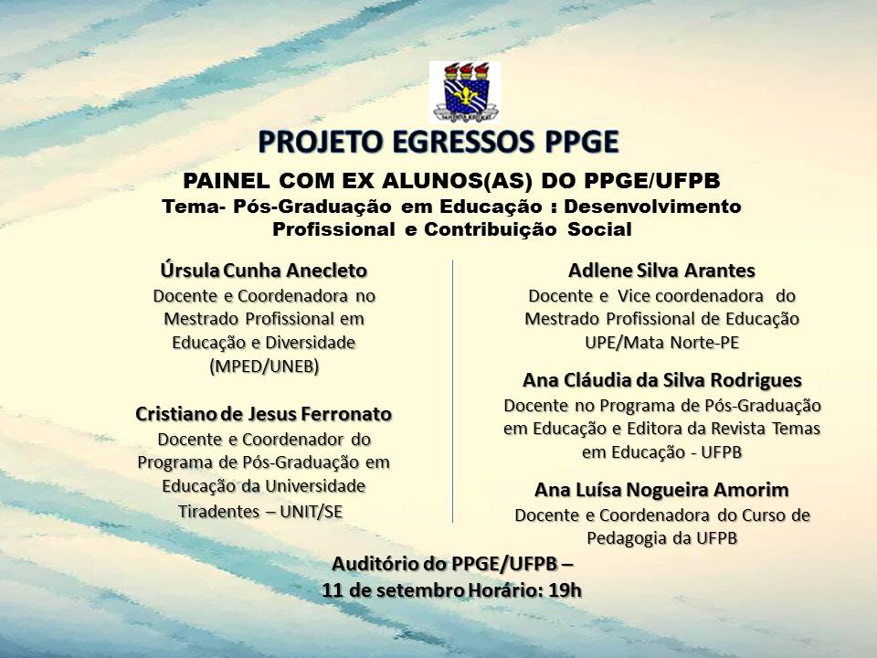 Convite  Projeto Egressos PPGE