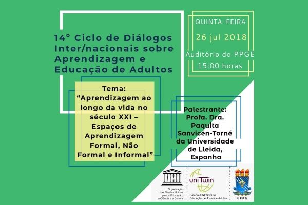14º Ciclo de Diálogos Inter/nacionais sobre Aprendizagem e Educação de Adultos